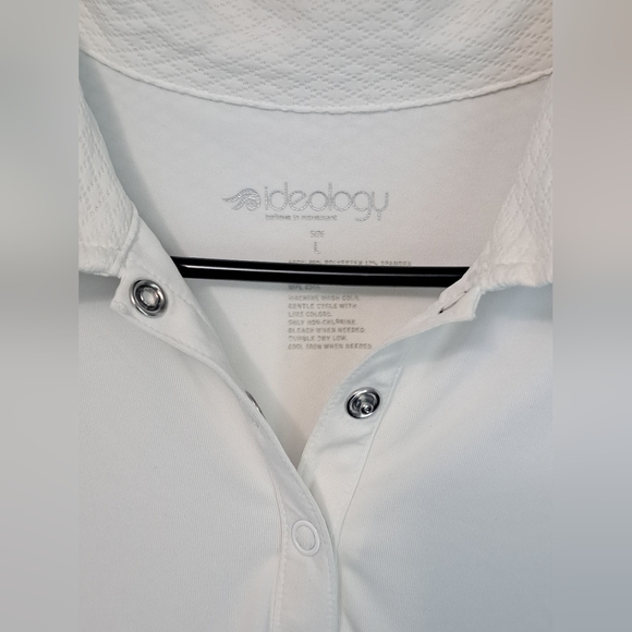 IDEOLOGY Womens White Collared Short Sleeve Shift Dress Size Large - Picture 5 of 9